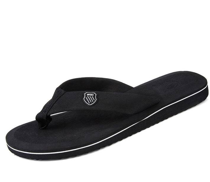 British Style Men Flip Flops Black