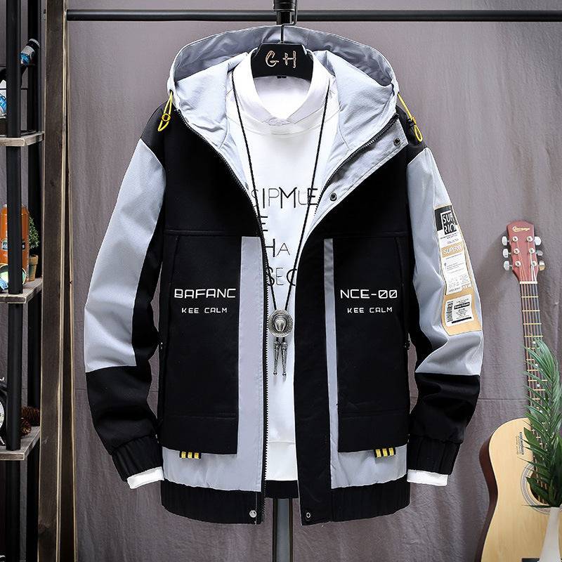 Men Loose And Handsome Casual Upper Clothes Black