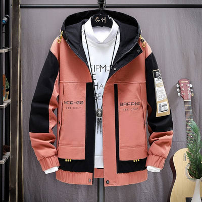 Men Loose And Handsome Casual Upper Clothes Brick red