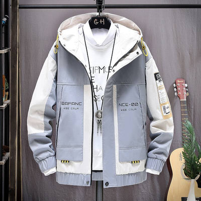 Men Loose And Handsome Casual Upper Clothes Grey