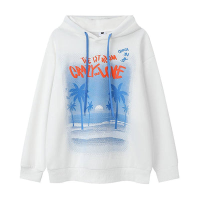 FallWinter Hoodie Men Fashion Brands Hawaii Coconut Tree